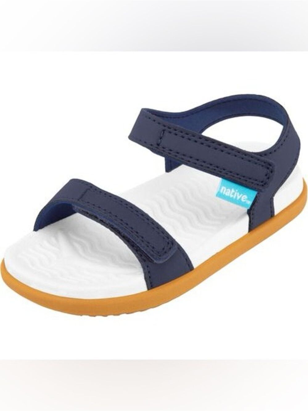 Native Kids Navy and Gum-Trim Sandal